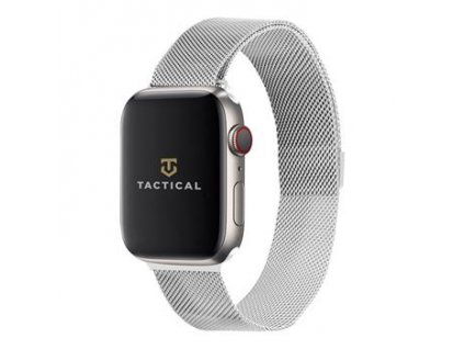 Tactical 338 Loop Magnetický Kovový Řemínek pro Apple Watch 1/2/3/4/5/6/7/8/SE 38/40/41mm Silver