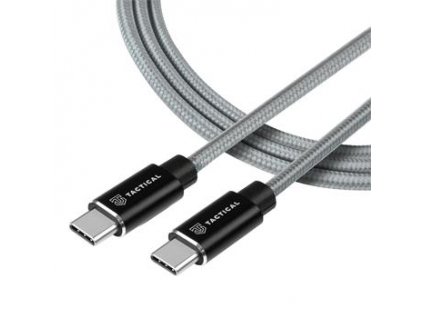 Tactical Fast Rope Aramid Cable USB-C/USB-C 100W 20V/5A 0.3m Grey