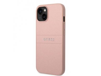 Guess PU Leather Saffiano Zadní Kryt pro iPhone 14 Plus Pink