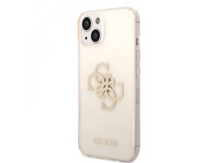 Guess TPU Big 4G Full Glitter Zadní Kryt pro iPhone 14 Plus Gold