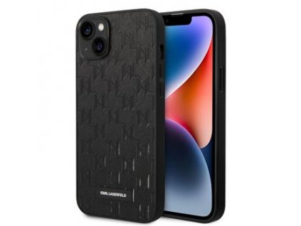 Karl Lagerfeld Saffiano Monogram Zadní Kryt pro iPhone 14 Plus Black