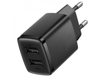 Baseus CCXJ010201 Compact Nabíječka 2xUSB 10,5W Black