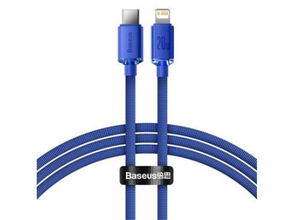 Baseus CAJY000203 Crystal Shine Series Datový Kabel USB-C - Lightning 20W 1,2m Blue