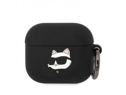 Karl Lagerfeld 3D Logo NFT Choupette Head Silikonové Pouzdro pro Airpods 3 Black