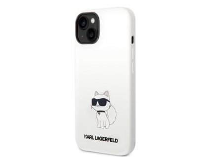 Karl Lagerfeld Liquid Silicone Choupette NFT Zadní Kryt pro iPhone 14 Plus White