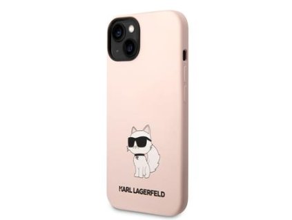 Karl Lagerfeld Liquid Silicone Choupette NFT Zadní Kryt pro iPhone 14 Plus Pink