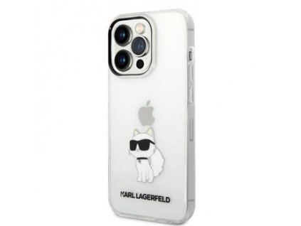 Karl Lagerfeld IML Choupette NFT Zadní Kryt pro iPhone 14 Pro Transparent