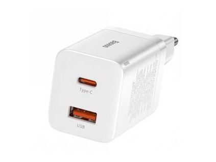 Baseus CCSUPP-E02 Super Si Quick Nabíječka USB + USB-C 30W White