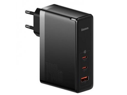 Baseus CCGP100201 GaN5 Pro Fast Nabíječka USB + 2xUSB-C 140W Black