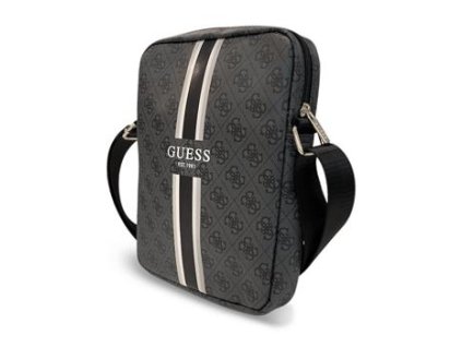 Guess PU 4G Printed Stripes Tablet Bag 10" Black