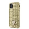 Třpytivý kryt - Guess - Rhinestones Triangle - iPhone 11 Pro - Zlatý