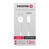 Datový kabel - Swissten - USB-A na Lightning - 1,2M - Bílá