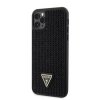 Třpytivý kryt - Guess - Rhinestones Triangle - iPhone 11 Pro Max - Černý