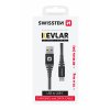 DATOVÝ KABEL SWISSTEN KEVLAR USB / USB-C 1,5 M ANTRACIT