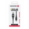 DATOVÝ KABEL SWISSTEN KEVLAR USB / USB-C 1,5 M ANTRACIT