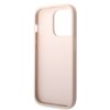 GUESS PU 4G Metal Logo Zadní Kryt pro iPhone 15 Pro Pink