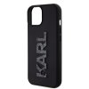 Karl Lagerfeld 3D Rubber Glitter Logo Karl Zadní Kryt pro iPhone 15 Black