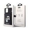 Karl Lagerfeld PU Saffiano Card Slot Stand Karl and Choupette Zadní Kryt pro iPhone 15 Pro Max Black