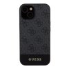 GUESS PU 4G Stripe MagSafe Zadní Kryt pro iPhone 15 Black