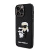 Karl Lagerfeld 3D Rubber Karl and Choupette Zadní Kryt pro iPhone 14 Pro Max Black