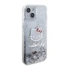 Hello Kitty Liquid Glitter Electroplating Head Logo Zadní Kryt pro iPhone 15 Transparent