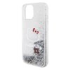 Hello Kitty Liquid Glitter Electroplating Head Logo Zadní Kryt pro iPhone 15 Transparent