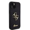 Guess PU Fixed Glitter 4G Metal Logo Zadní Kryt pro iPhone 13 Black