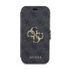 GUESS PU 4G Metal Logo Book Pouzdro pro iPhone 15 Grey