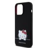 Hello Kitty Liquid Silicone Daydreaming Logo Zadní Kryt pro iPhone 15 Pro Max Black