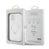 GUESS IML Ring Stand Glitter MagSafe Zadní Kryt pro iPhone 15 Transparent