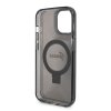 GUESS IML Ring Stand Glitter MagSafe Zadní Kryt pro iPhone 15 Black
