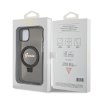 GUESS IML Ring Stand Glitter MagSafe Zadní Kryt pro iPhone 15 Black