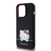 Hello Kitty Liquid Silicone Daydreaming Logo Zadní Kryt pro iPhone 15 Pro Black