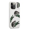 Lacoste Liquid Silicone Allover Pattern Kryt pro iPhone 13 Pro White