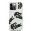Lacoste Liquid Silicone Allover Pattern Kryt pro iPhone 13 Pro Max White