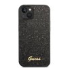 Guess PC/TPU Glitter Flakes Metal Logo Zadní Kryt pro iPhone 14 Black
