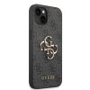 Guess PU 4G Metal Logo Zadní Kryt pro iPhone 14 Plus Grey