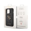 Guess PU 4G Metal Logo Zadní Kryt pro iPhone 14 Pro Grey