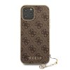 Guess 4G Charms Zadní Kryt pro iPhone 12/12 Pro 6.1 Brown