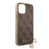 Guess 4G Charms Zadní Kryt pro iPhone 12/12 Pro 6.1 Brown
