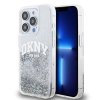 DKNY Liquid Glitter Arch Logo Zadní Kryt pro iPhone 14 Pro Transparent