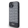 DKNY PU Leather Repeat Pattern Bottom Stripe Zadní Kryt pro iPhone 14 Black