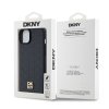 DKNY PU Leather Repeat Pattern Stack Logo Magsafe Zadní Kryt pro iPhone 13 Black