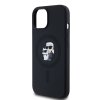 Karl Lagerfeld Liquid Silicone Karl and Choupette Magsafe Zadní Kryt pro iPhone 14 Black