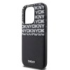 DKNY PU Leather Repeat Pattern Card Pocket Zadní Kryt pro iPhone 14 Pro Black