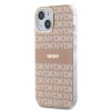 DKNY PC/TPU Repeat Pattern Tonal Stripe Magsafe Zadní Kryt pro iPhone 14 Pink