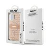 DKNY PC/TPU Repeat Pattern Tonal Stripe Magsafe Zadní Kryt pro iPhone 14 Pink