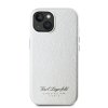Karl Lagerfeld Grained PU Hotel RSG Zadní Kryt pro iPhone 15 White