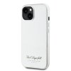 Karl Lagerfeld Grained PU Hotel RSG Zadní Kryt pro iPhone 15 White