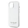 Karl Lagerfeld Grained PU Hotel RSG Zadní Kryt pro iPhone 15 White